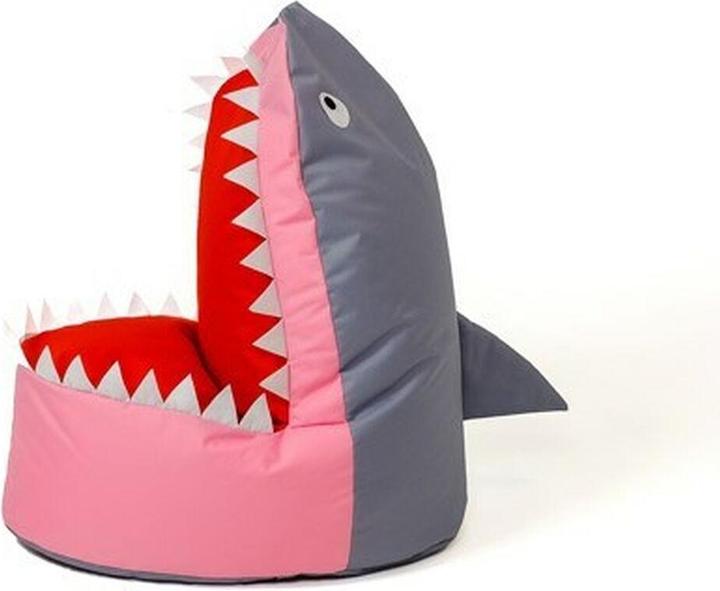Image du produit Go Gift Sako sac pouffe requin gris-rose XXL 100 x 60 cm