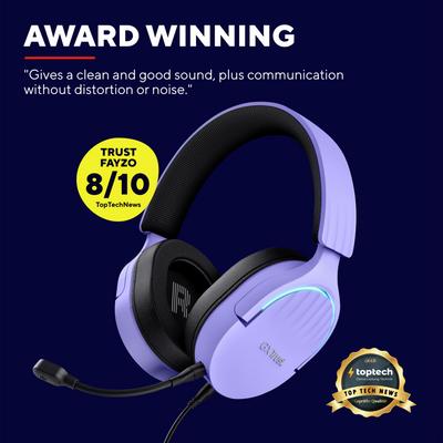 Actual product image Trust GXT490P FAYZO 7.1 USB HEADSET PURPLE (Cable)