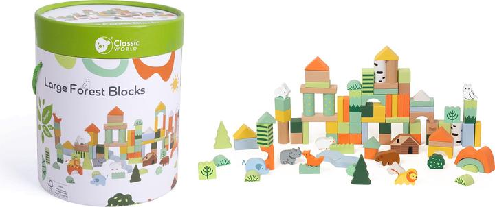 Actual product image Classic World Holzklötze Wald 100-teilig