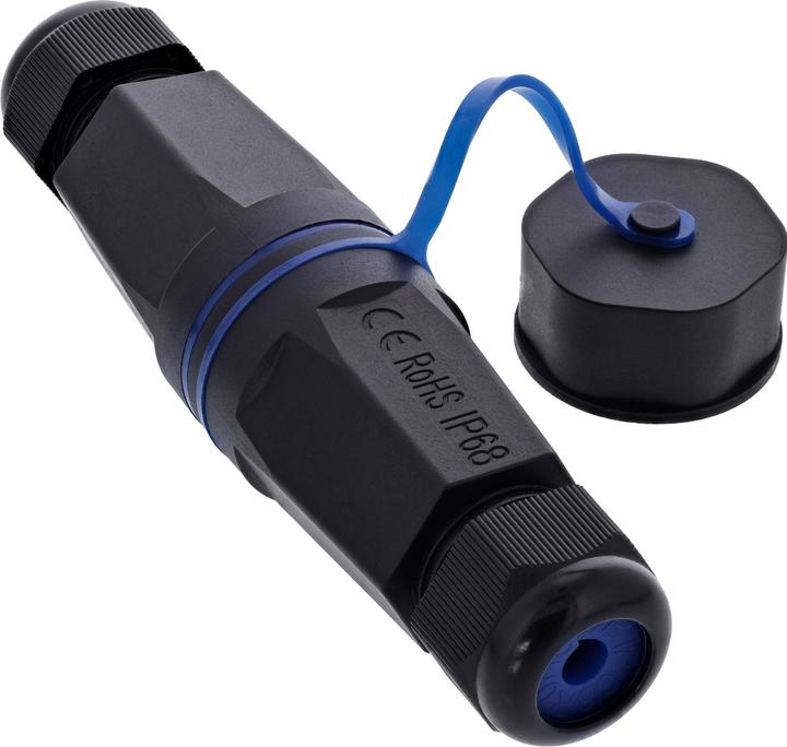 InLine ® Kabelverbinder Leergehäuse RJ45 Keystone, IP68, mit Deckel