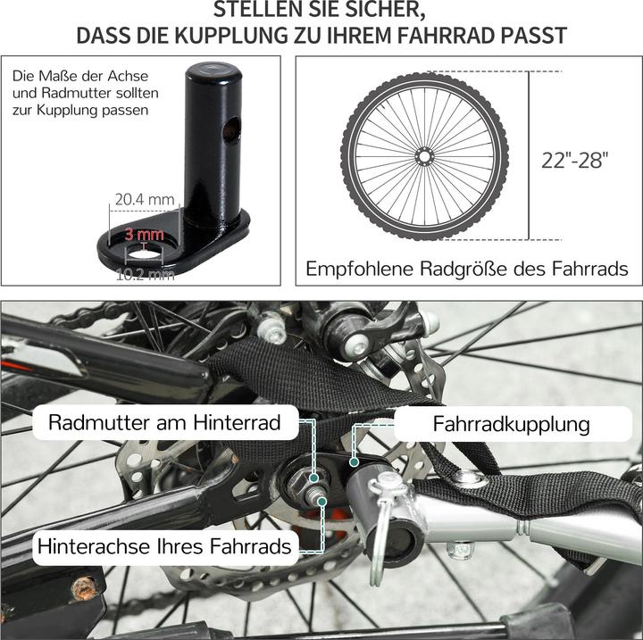 Image du produit Homcom Remorque pour vélo