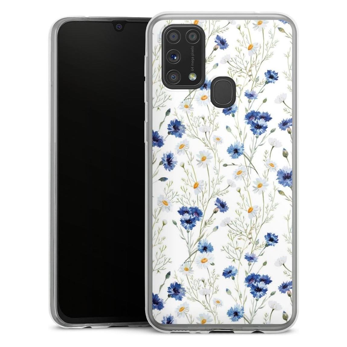 DeinDesign Slim Case Für Samsung Galaxy M31 Silikon Hülle Ultra Dünn Handyhülle Blume Blumen Muster (Samsung Galaxy M31), Smartphone Hülle,
