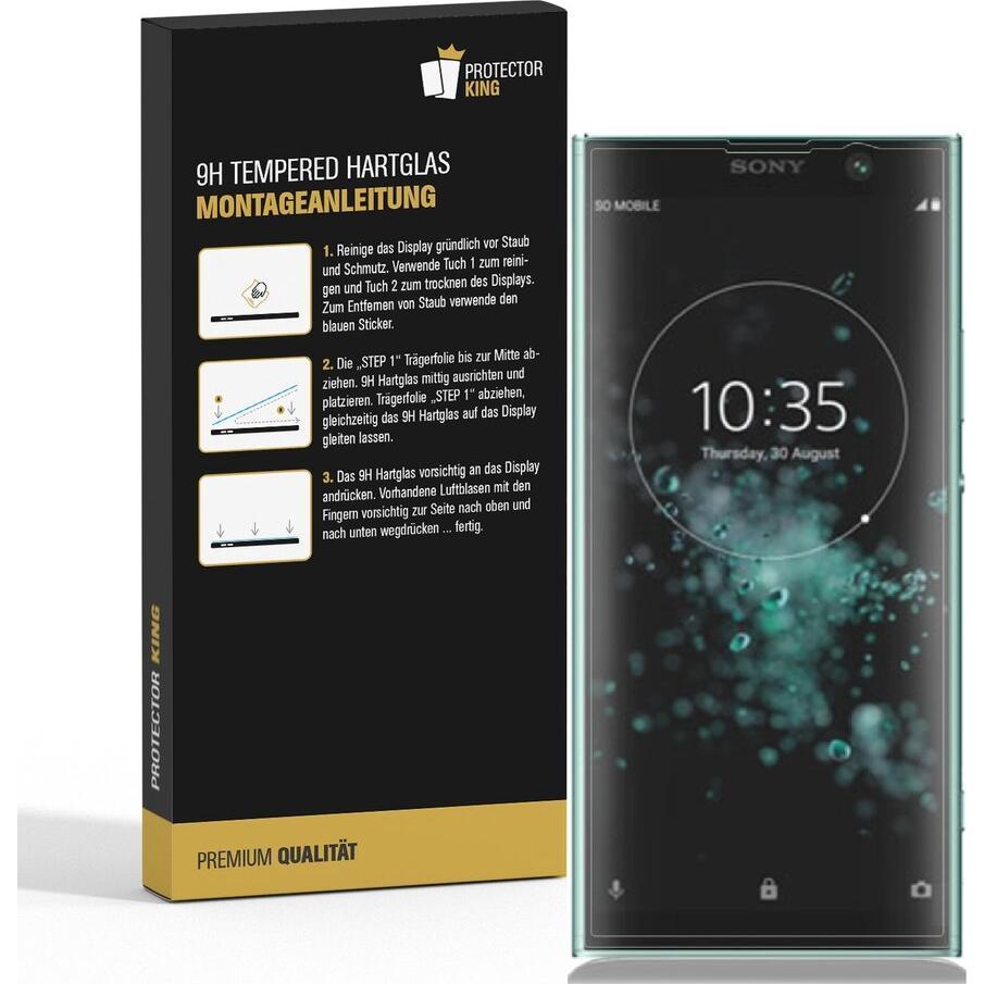 Thumbnail - Protectorking 1x echtes Tempered 9H Panzerhartglas 3D KLAR (1 Stück, Sony Xperia XA2 Plus), Smartphone Schutzfolie, Tran...