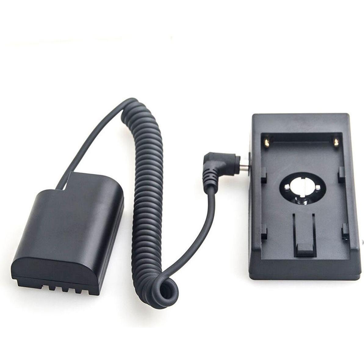 Caruba Batteria fittizia Panasonic DMW DCC12 a decodifica completa + tassello batteria F970 (cavo a molla) (Batteria della fotocamera), Alimentatore f