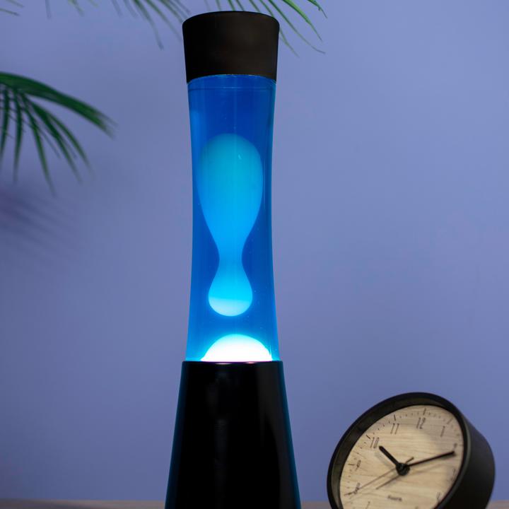 Image du produit Fisura Lampe à Lave LED - noir et cyan - par (E14, E27)