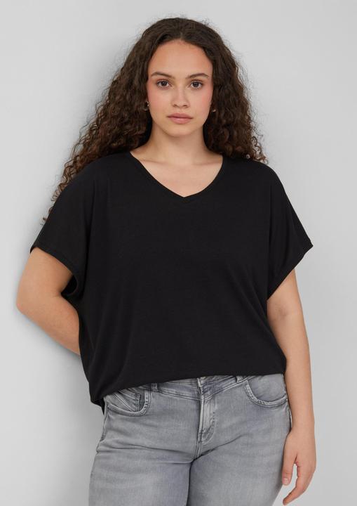 Produktbild S.Oliver T-Shirt Locker geschnittenes T-Shirt aus Leinenmix (52)