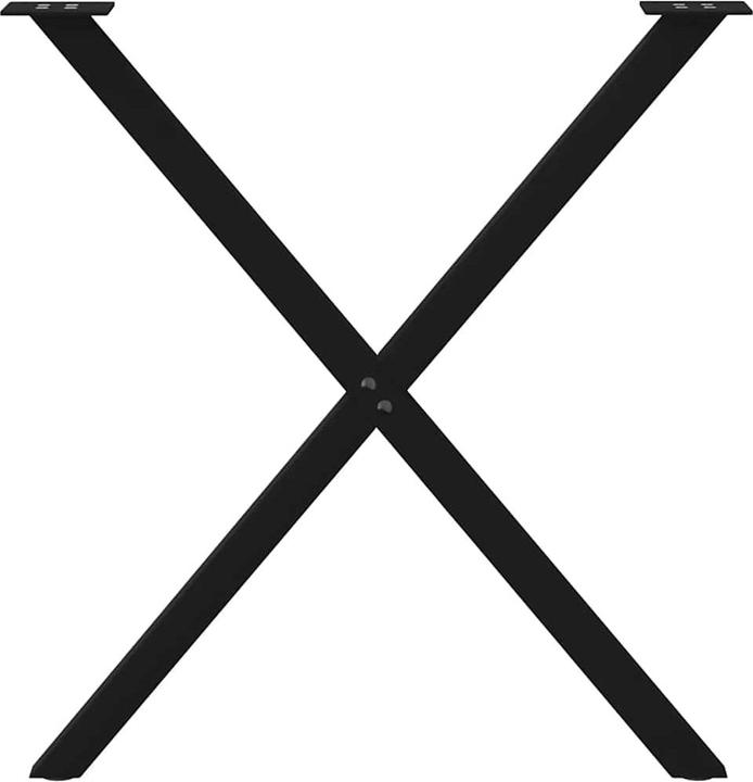 Produktbild vidaXL Esstischbeine X-Form 2 Stk. Schwarz 70x(72-73) cm Stahl Tischbein
