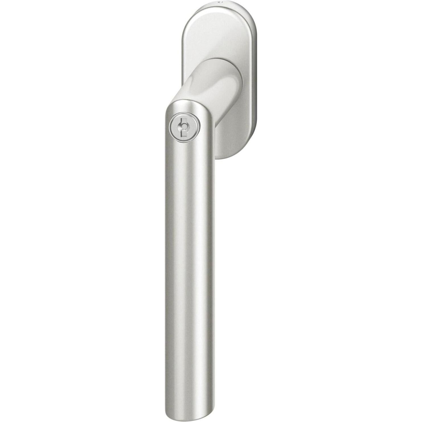 FSB, Türgriff + Fenstergriff, Fenstergriff 34 1076 81415 abschliessbar ovale Rosette, Aluminium silber (Türgriff)
