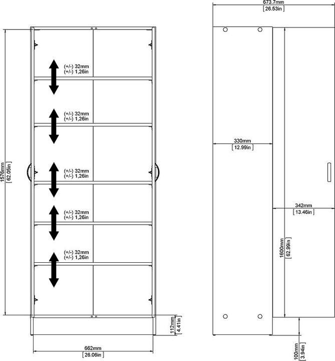 Produktbild Tvilum Kleiderschrank Fox (69.20 x 34.60 x 170.40 cm)