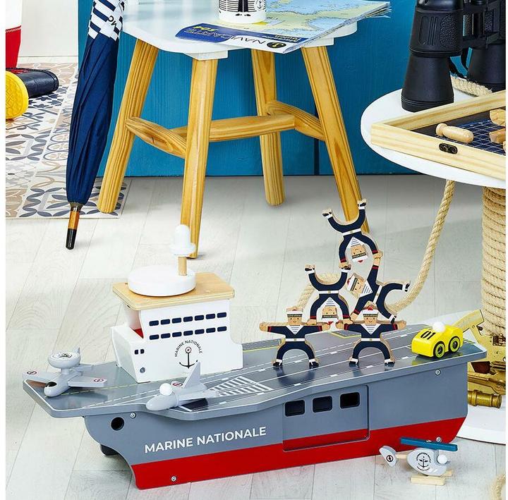 Actual product image Vilac Aircraft carrier + accessories - Marine national