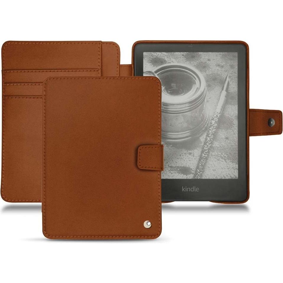 Noreve Lederschutzhülle Wallet (Kindle Paperwhite), eReader Zubehör, Braun