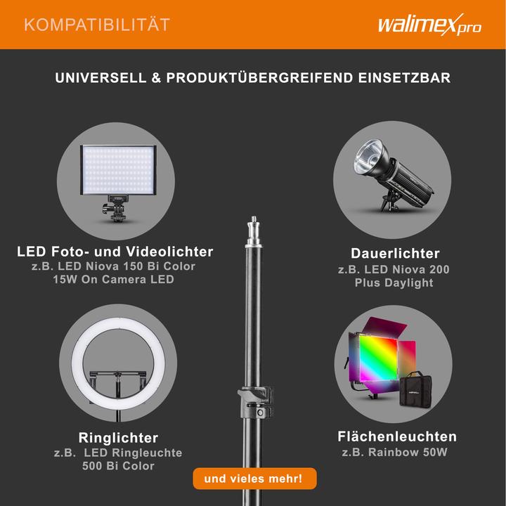 Immagine prodotto Walimex Treppiede per lampada 40cm (40 cm, 2.50 kg)