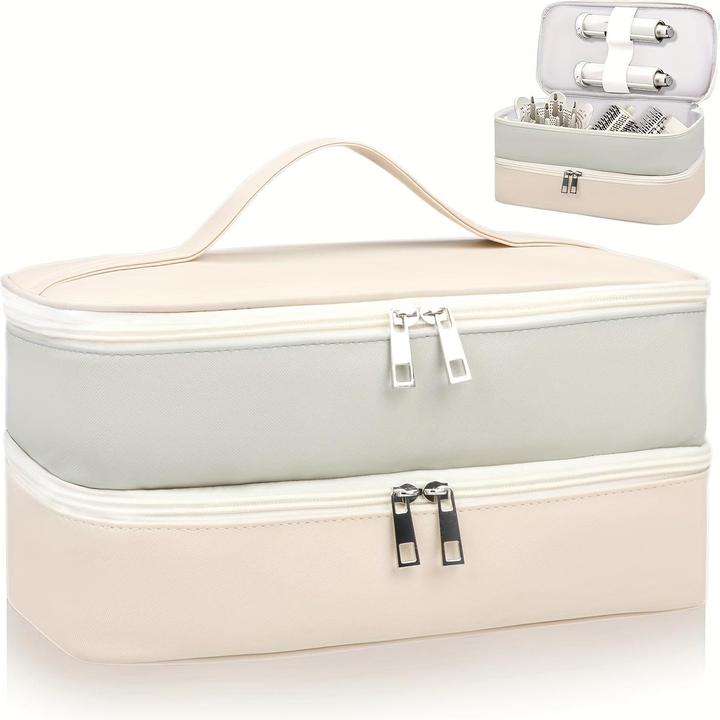 Only-Bags.Store Zweilagige Haartrockner-Reisetasche - Wasserfeste, kratzfeste Organizer-Tasche mit hohem
