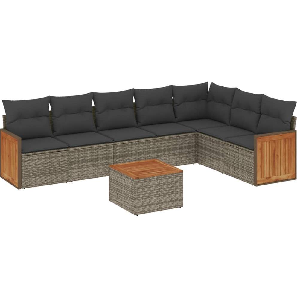 VidaXL, Gartenlounge, 10-tlg. Garten-Lounge-Set mit Kissen