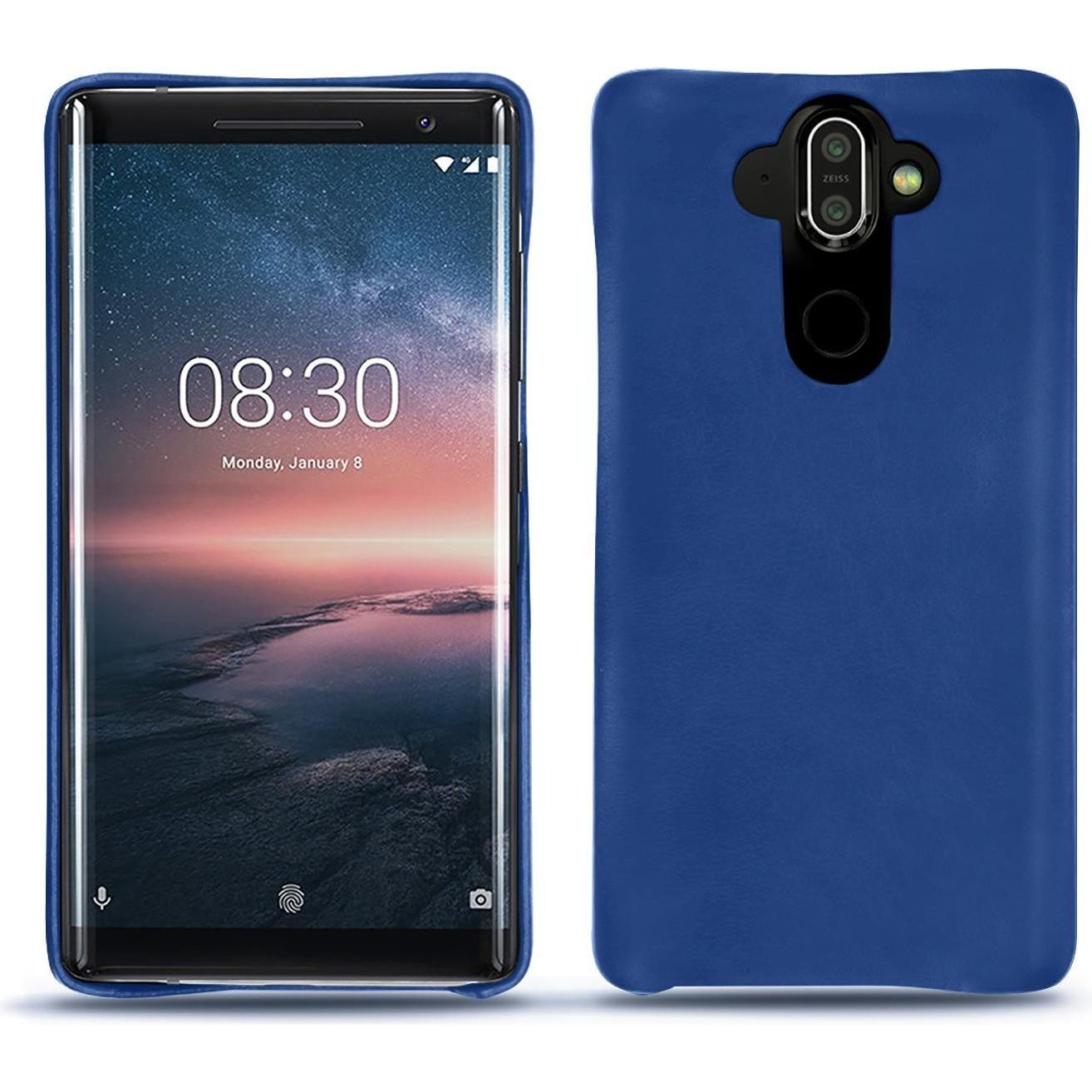 Thumbnail - Noreve Lederschutzhülle (Nokia 8 Sirocco), Smartphone Hülle, Blau