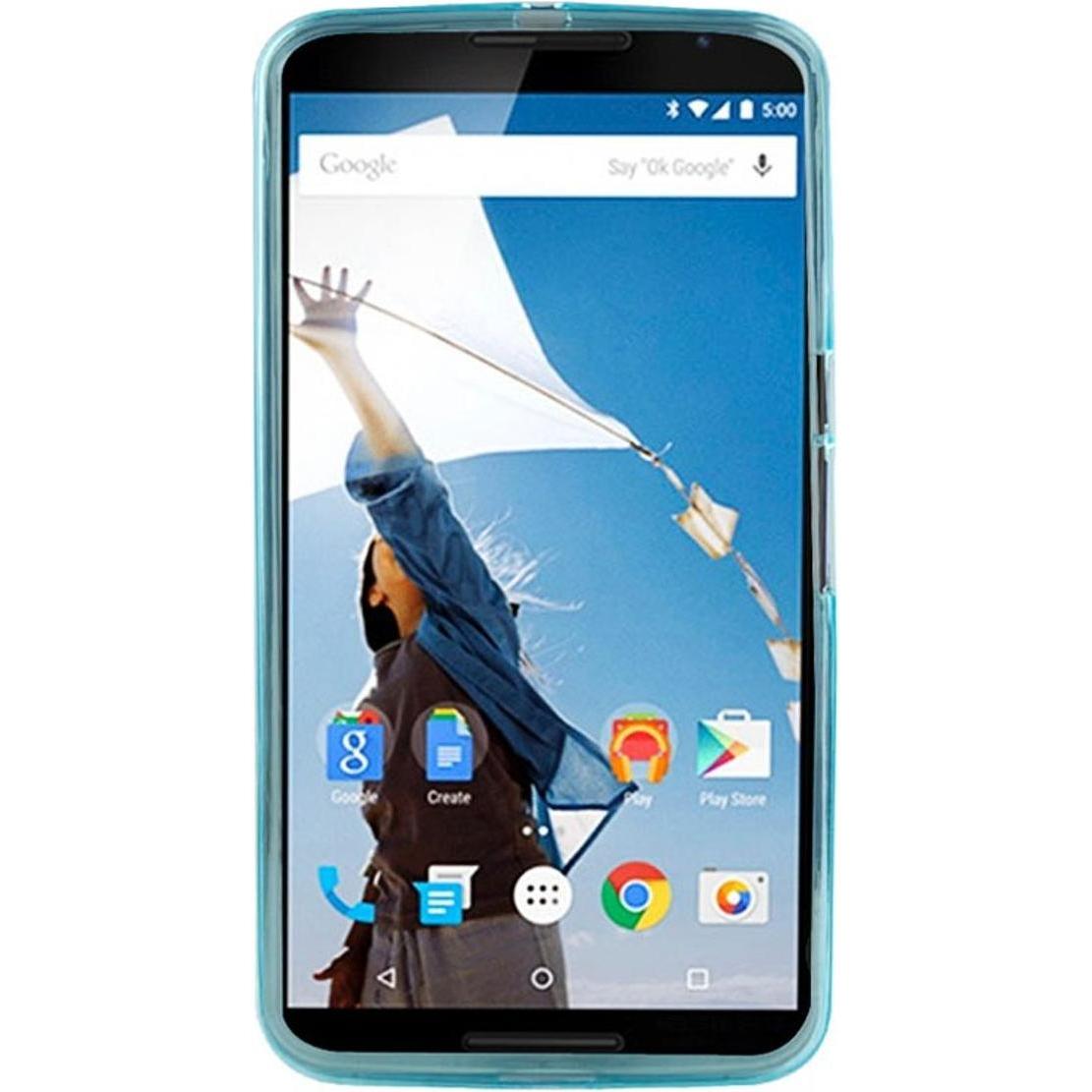 Thumbnail - König Design Handyhülle TPU Tasche für Motorola Google Nexus 6 XT1100 Blau (Google Nexus 6), Smartphone Hülle, Blau