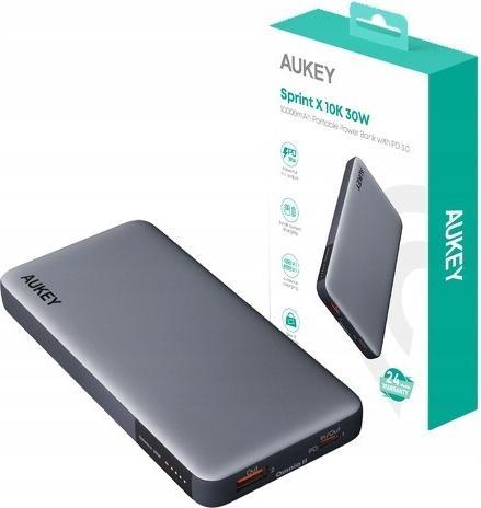 Actual product image Aukey Powerbank PB-Y41, 10000mAh, 30W (grey) (10000 mAh, 30 W, 37 Wh)