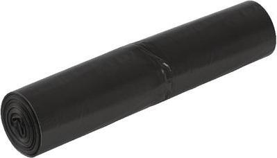 Produktbild Office Depot Müllsäcke 110 L Fixierband Schwarz PE (Polyethylen) 43 Mikron (200 x, 110 l)