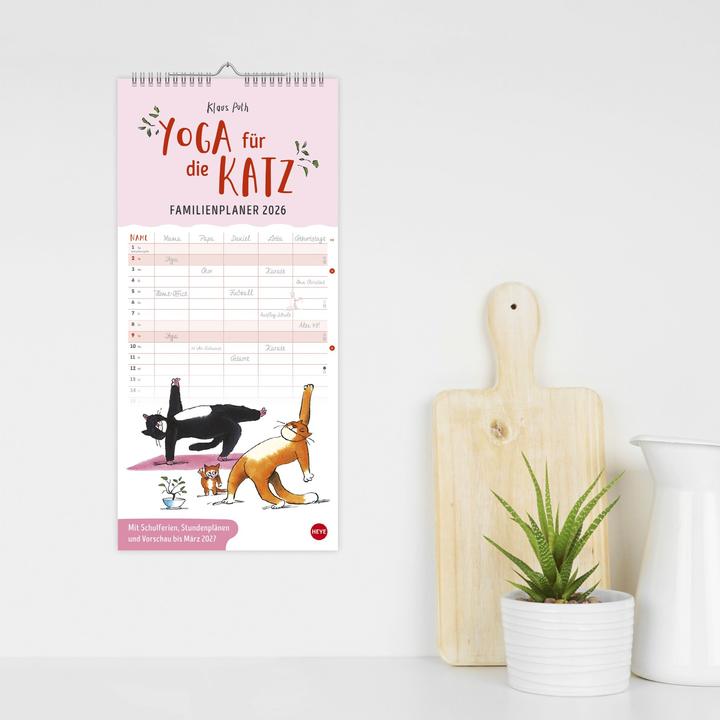 Immagine prodotto Puth Yoga für die Katz Familienplaner 2026 (21 x 45 cm)