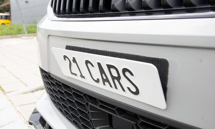 Actual product image 21CARS Velcro licence plate holder motorcycle/scooter (Rear, Long format)