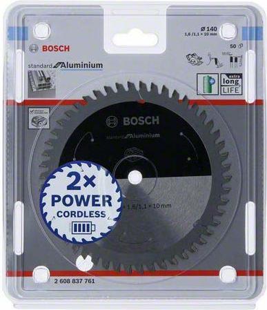 Productafbeelding Bosch Professional Zubehör Cirkelzaagblad Standaard voor Aluminium, 140x1.6/1.1x10, 50 tanden