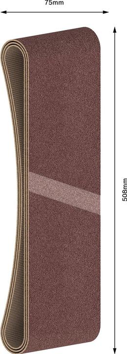 Produktbild Bosch Professional Zubehör PRO X440 Schleifband, 75 x 508 mm, G60, G80, G100, 3-tlg. (60, 80, 100)