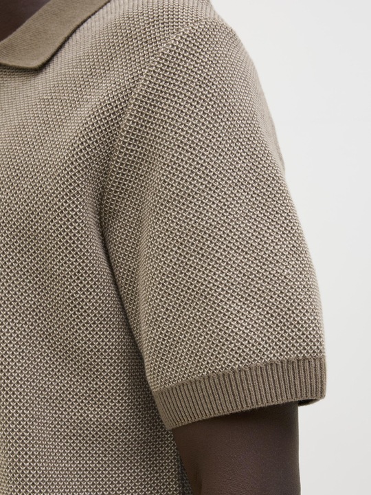 Actual product image Jack & Jones Jprcceaston Knit Split Neck Ss Sn (M)