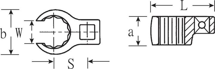 Actual product image Stahlwille 3/8DR x 13/16"AF CROW-RING