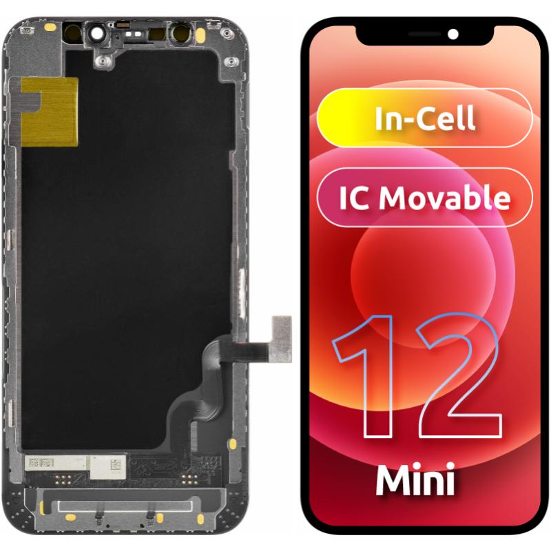 Zy Display Unit für iPhone 12 mini, In-Cell Version, Schwarz (Display, iPhone 12 Mini), Pezzi di ricambio per dispositivi mobili