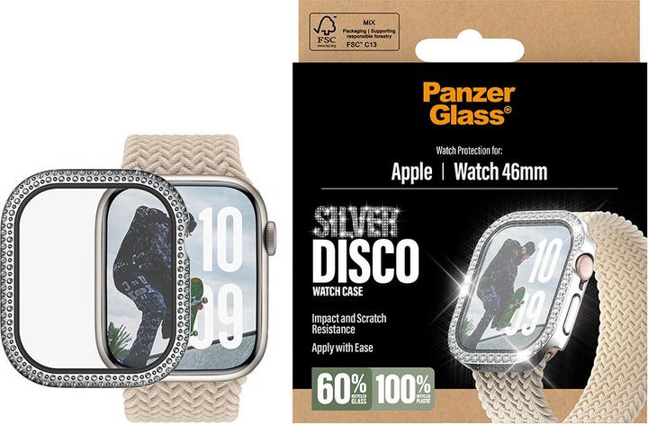 Actual product image PanzerGlass Screen Protector Fullbody Disco Silver Apple Watch 2025 46mm