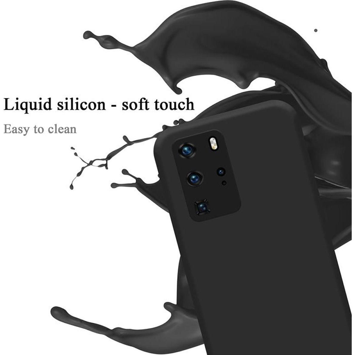 Thumbnail - Cadorabo TPU Liquid Silicone Case Cover (Huawei P40 Pro+), Smartphone Hülle, Schwarz