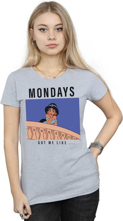 Immagine prodotto Disney Princess Jasmine Mondays Got Me Like Maglietta Donna (XL)