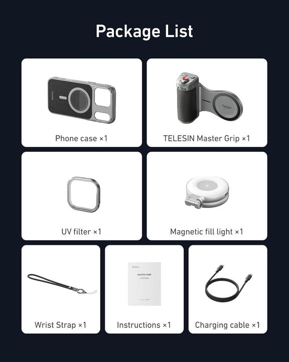 Immagine prodotto Telesin Master Grip for iPhone 17 Pro Max - Standard Kit