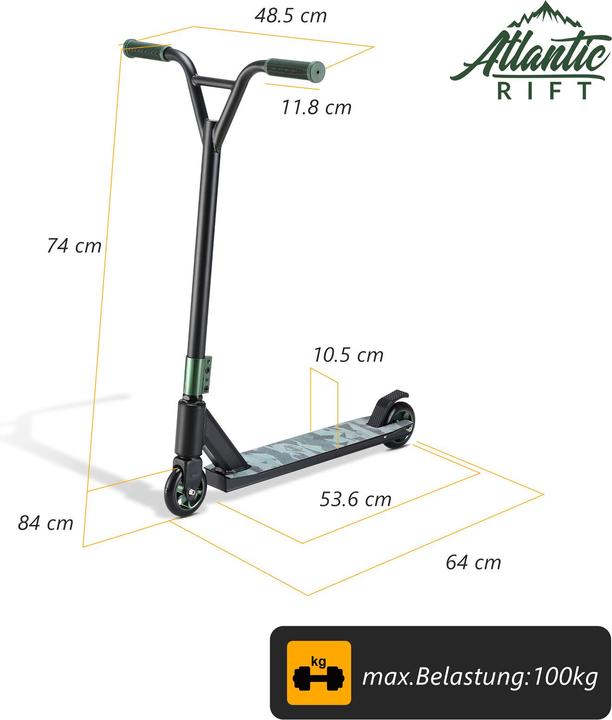 Produktbild Sportana Scooter Aluminium 100mm PU Rollen