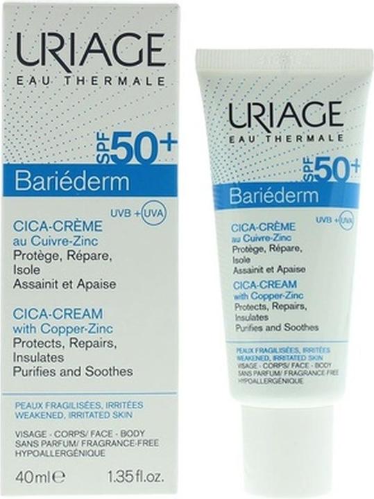 Actual product image Uriage Bariéderm Cica Cream SPF50 Cream (40 ml, 24h cream, SPF 50)