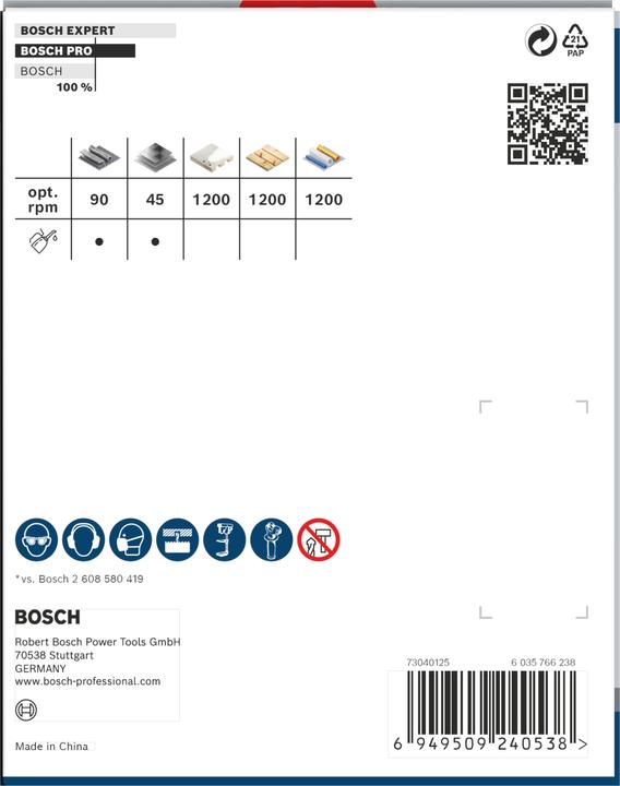 Valori nutrizionali e ingredienti Bosch Professional Zubehör Sega a tazza PRO Multi Material PC Plus, 98 mm (98 millimetri)