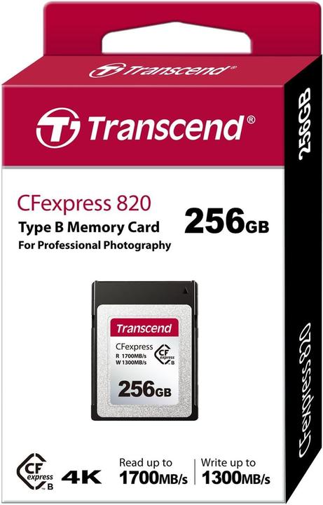 Actual product image Transcend CFexpress 820 (256 GB, CFexpress type B)