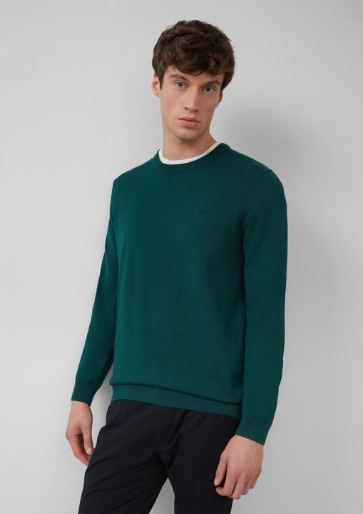 Produktbild s.Oliver Strickpullover Baumwollpullover mit Logo-Stickerei (XL)