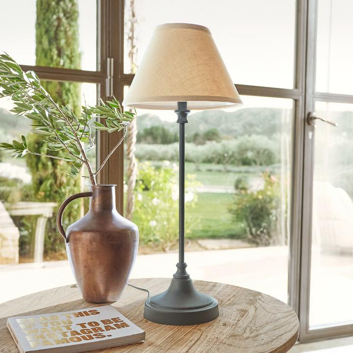 Image du produit Loberon Lampe de table Swindon beige/gris (E14)