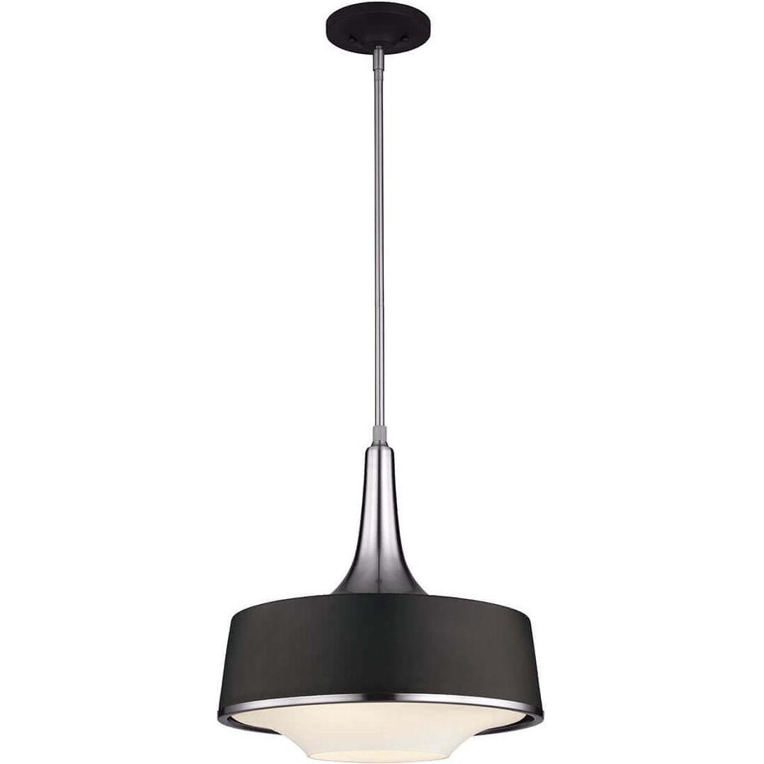 Elstead Lighting, Pendelleuchte, Holloway Hängeleuchte E27 4-fach Gebürsteter Stahl, schwarz (E27)