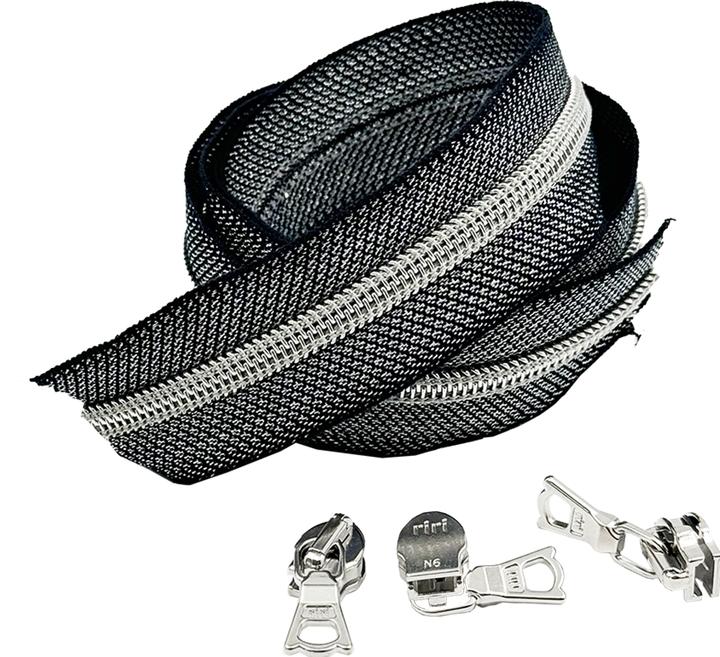 Dunkelmarine, lurex silber