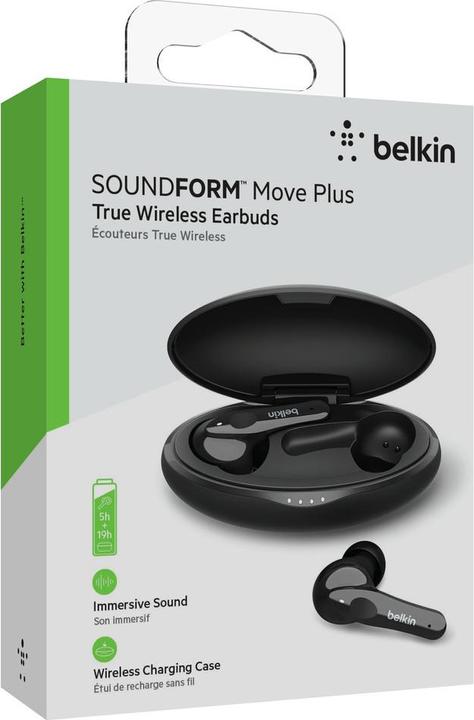 Produktbild Belkin InEar SoundForm Move Plus, sw. (5 h, Kabellos)