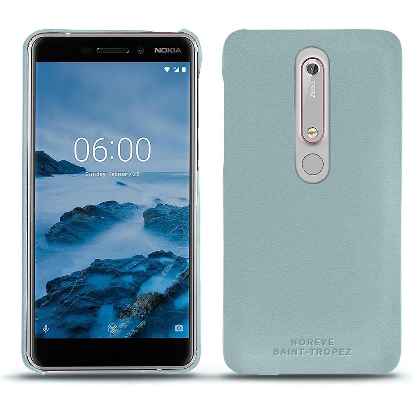Noreve Lederschutzhülle (Nokia 6 (2018)), Smartphone Hülle, Blau