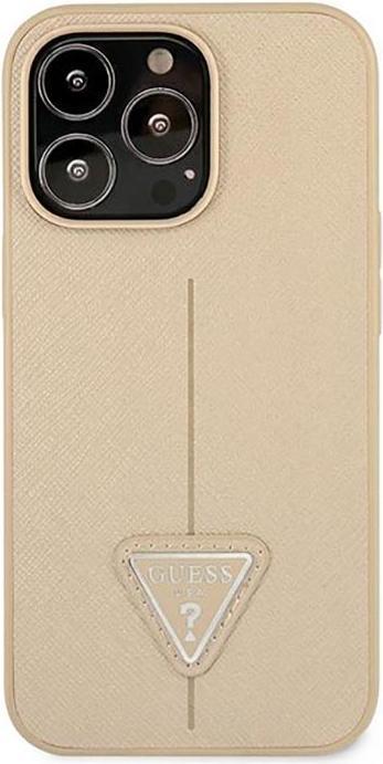 Produktbild Guess GUHCP14XPSATLE iPhone 14 Pro Max 6,7" beżowy/beige hardcase SaffianoTriangle Logo (Apple iPhone 14 Pro Max)