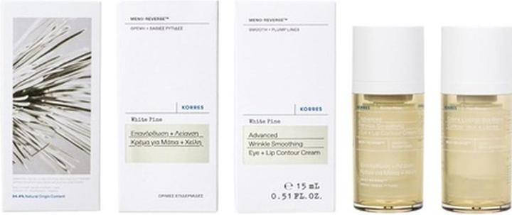 Actual product image Korres White Pine Advanced Wrinkle Smoothing Eye + Lip Contour Cream (Eye Care Fluid, 15 ml, Day + Night)