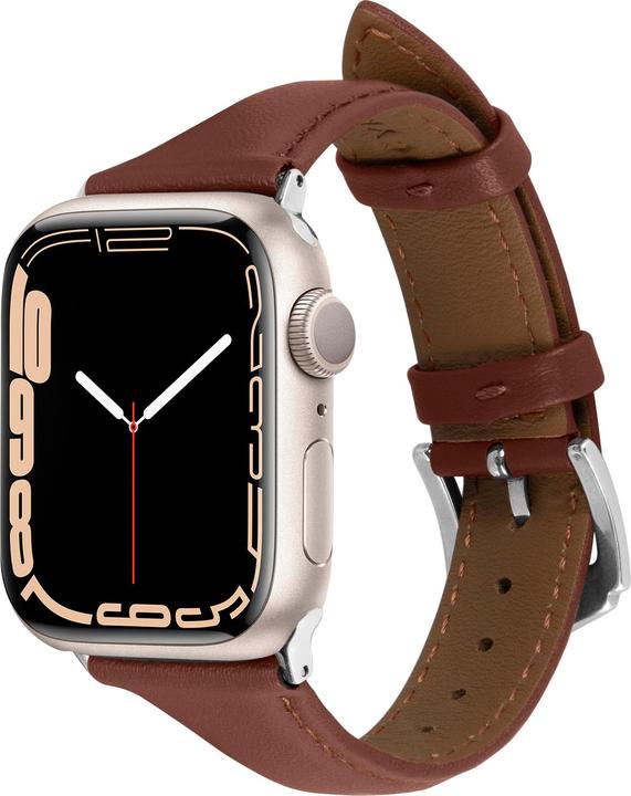 Immagine prodotto Spigen Kajuk Cinturino in pelle per Apple Watch 4/5/6/7/8 / SE 40/41 mm marrone (38 mm, 40 mm, 41 mm, Vera pelle)