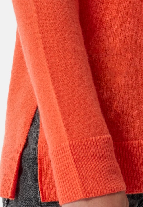 Actual product image Cash-Mere Kaschmir V-Ausschnitt Pullover mit Seitenschlitzen (XS)