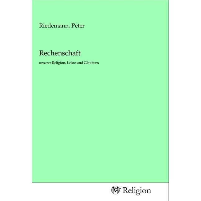Rechenschaft, Sachbücher von Peter Riedemann