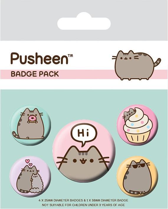 Image du produit Pyramid PUSHEEN - Pack 5 Badges - Hi
