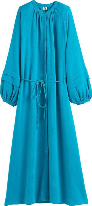 Image du produit La Redoute Collections Longue robe en mousseline avec manches ballon (44)